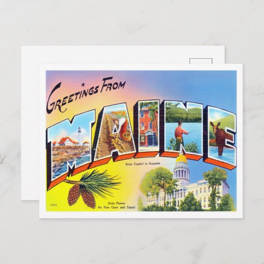 メインヴィンテージ大文字葉書 ポストカード (正面/裏面)