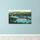 メイン中央鉄道の空中表示 キャンバスプリント (インサイチュ (ウッドフロア))