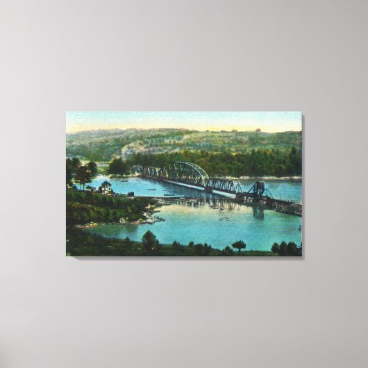 メイン中央鉄道の空中表示 キャンバスプリント (正面)