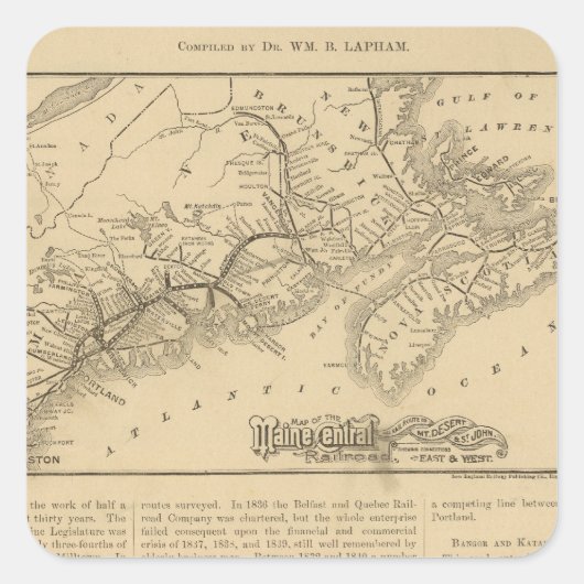 メイン中央鉄道 スクエアシール (正面)