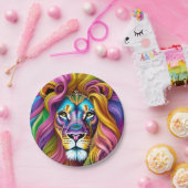 メイン付き美しカラフルいライオン ペーパープレート (パーティー)