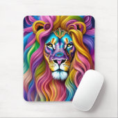 メイン付き美しカラフルいライオン マウスパッド (マウス)