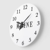 メイン名(州形) ラージ壁時計 (傾斜)