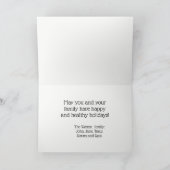 メイン地図ワードアートクリスマスカードホリデーカード シーズンカード (内部)