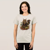 メイン威厳のあるクーン自然アート トライブレンドTシャツ (正面全面)