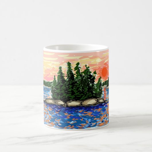 "メイン島"のマグ コーヒーマグカップ (中央)