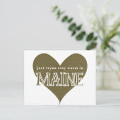 メイン州で暖かく過ごす努力 ポストカード (スタンド正面)