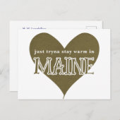 メイン州で暖かく過ごす努力 ポストカード (正面/裏面)
