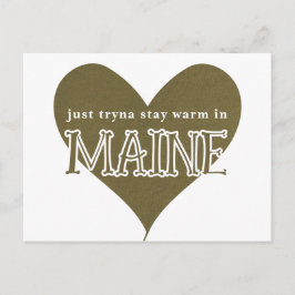 メイン州で暖かく過ごす努力 ポストカード