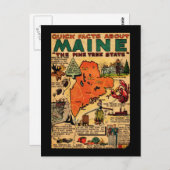 メイン州に関するクイックファクト ポストカード (正面/裏面)