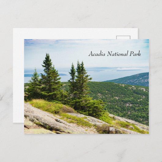メイン州のアカディア国立公園のキャディラック山 ポストカード (正面/裏面)