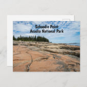 メイン州のアカディア国立公園のスコーディック・ポイント ポストカード (正面/裏面)
