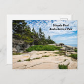 メイン州のアカディア国立公園のスホディックポイント ポストカード (正面/裏面)