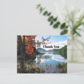 メイン州のアカディア湖の風景写真 - 感謝 ポストカード (スタンド正面)