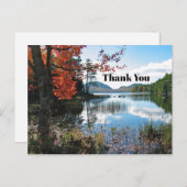 メイン州のアカディア湖の風景写真 - 感謝 ポストカード (正面/裏面)