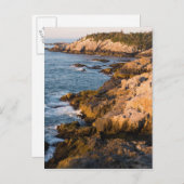 メイン州のアール・オー島の岩の多い海岸 ポストカード (正面/裏面)
