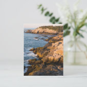 メイン州のアール・オー島の岩の多い海岸 ポストカード (スタンド正面)