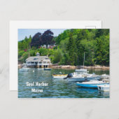 メイン州のシールハーバー ポストカード (正面/裏面)