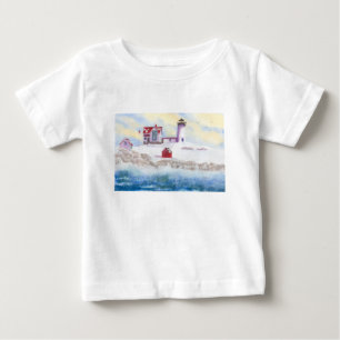 メイン州のヌブルライトハウスで冬を過ごす ベビーTシャツ