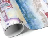 メイン州のヌブルライトハウスで冬を過ごす ラッピングペーパー (ロールコーナー)