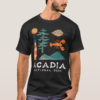 メイン州のバケーション アカディア国立公園の旅行アイコン Tシャツ