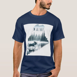 メイン州のムース Tシャツ