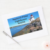 メイン州のリスレルポイントライトハウス 長方形シール (封筒)