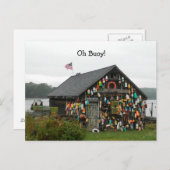 メイン州のロブスターのブイ オー・ブイ シャック ビュー PC ポストカード (正面/裏面)