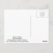 メイン州の冬 ポストカード (裏面)