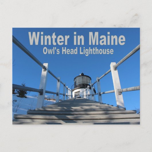 メイン州の冬 ポストカード (正面)