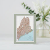 メイン州の地図(1977年) ポストカード (スタンド正面)