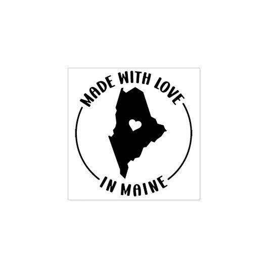 メイン州の小さなビジネスで愛で作られた ラバースタンプ (インプリント)