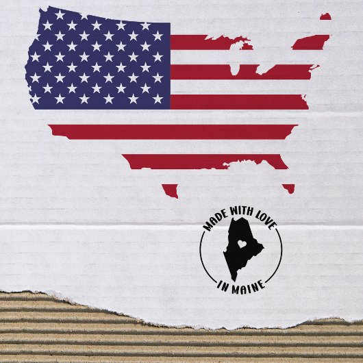 メイン州の小さなビジネスで愛で作られた ラバースタンプ