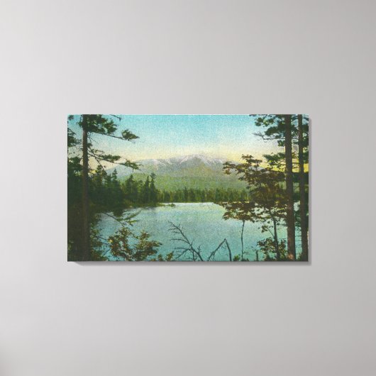 メイン州の山カターディン州ロッフェストピーク キャンバスプリント (正面)