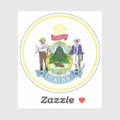 メイン州の州の印 シール (シート)