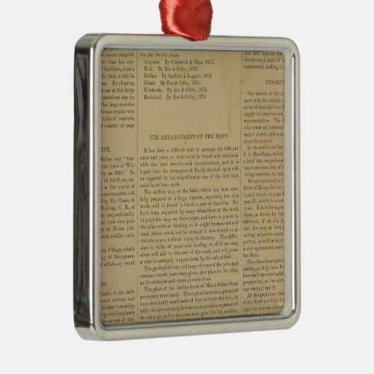 メイン州の序文 メタルオーナメント (右)