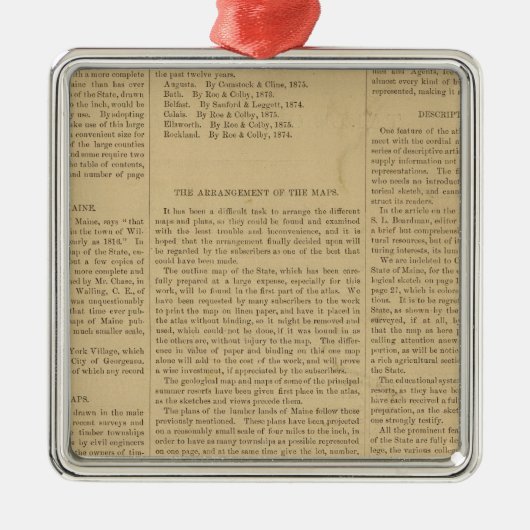 メイン州の序文 メタルオーナメント (正面)