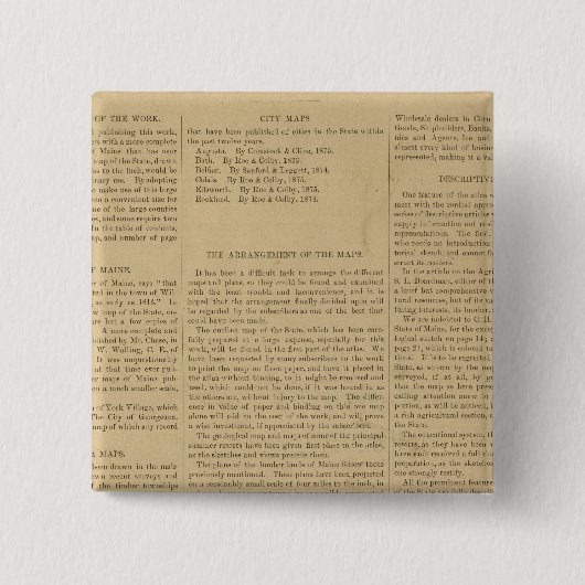 メイン州の序文 缶バッジ (正面)