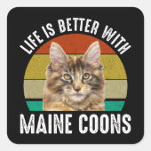 メイン州の方が暮らしが好い スクエアシール (正面)