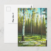 *~* メイン州の森　ビーチの常緑樹　AP49 ポストカード (正面/裏面)