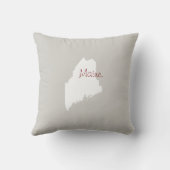 メイン州の概要パーソナライズされた装飾用クッション クッション (裏面)