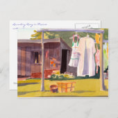 メイン州の洗濯の日 ポストカード (正面/裏面)