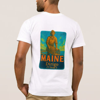 メイン州の活気ある芸術的なTシャツデザイン! Tシャツ