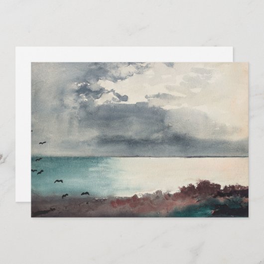 メイン州の海岸のブレイクストーム | ウィンズローホーマー (正面/裏面)