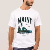 メイン州の灯台の冒険 Tシャツ (正面)