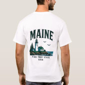 メイン州の灯台の冒険 Tシャツ (裏面)