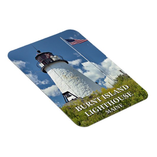 メイン州の焼け島ライトハウス マグネット (右側)