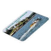 メイン州の焼け島ライトハウス マグネット (左側)