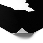 メイン州の白と黒のデザイン ポスター (角)