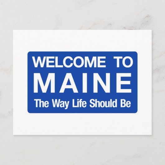 メイン州へようこそ – USA Road Sign ポストカード (正面)
